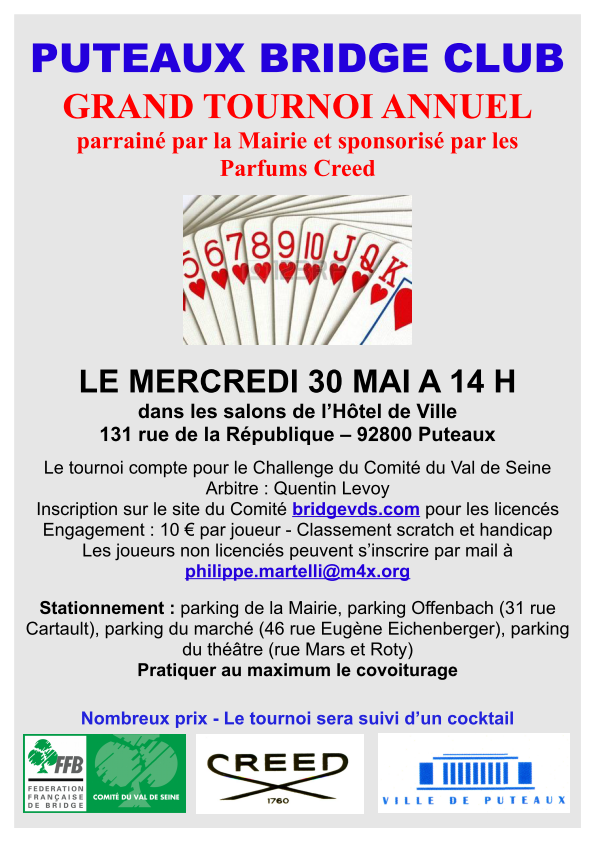Affiche tournoi 30 mai 2018 Affiche tournoi 30 mai 2018